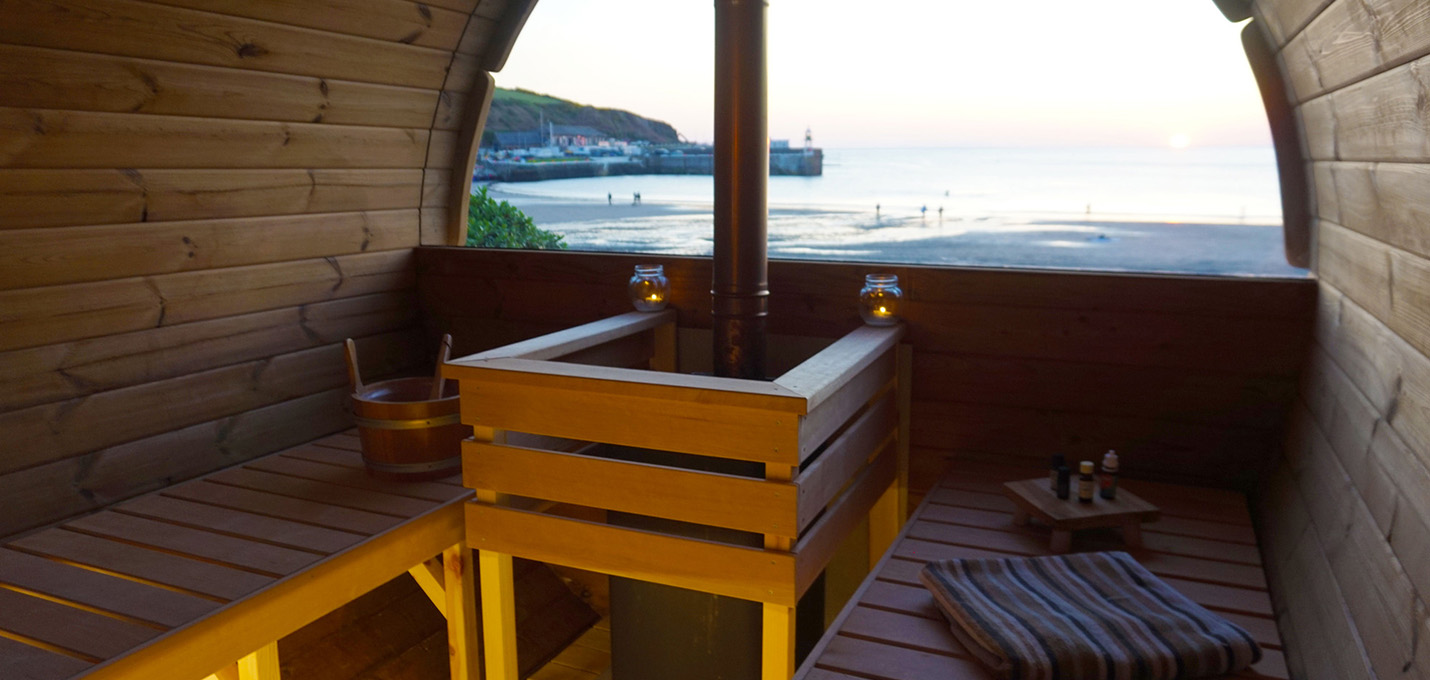 Nordic Hot & Cold Cycle Therapy Beach Experience, followed by the famous Nordic Berry Berry Smoothie.