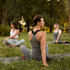 Full Moon Gentle Yin Yoga in nature, fire circle and soup